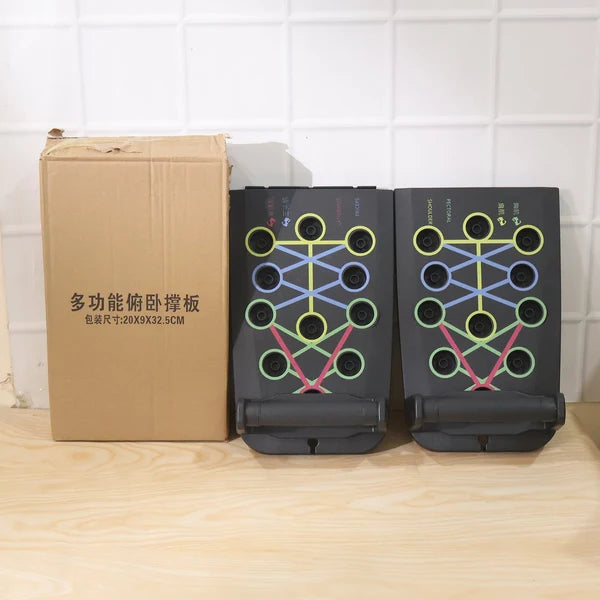 All-in-One Home Gym: Foldable Push-Up Board + Grip Strengthener Kit