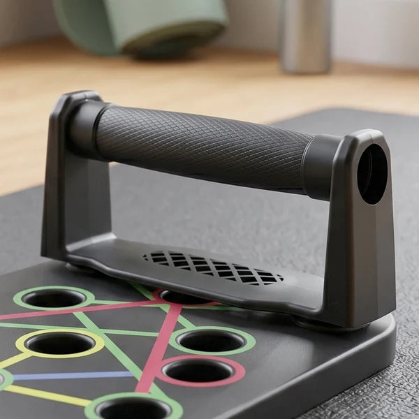 All-in-One Home Gym: Foldable Push-Up Board + Grip Strengthener Kit